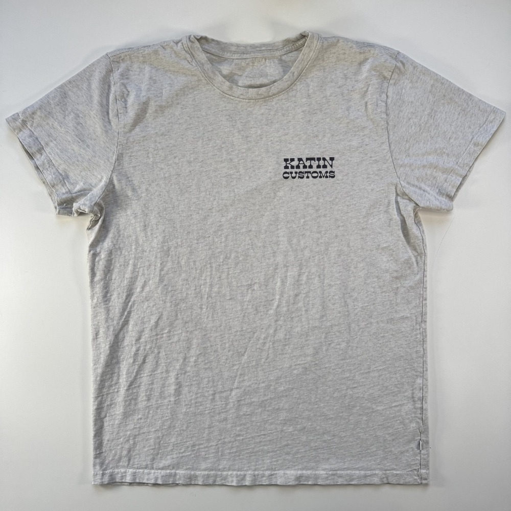 KATIN CUSTOMS Drainer Short Sleeve T‎ Shirt Tee Surf Heather Gray Mens Large